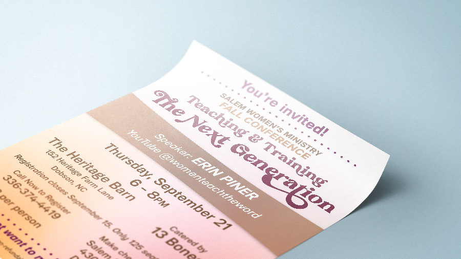 Salem Womens Ministry flyer print design